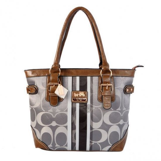 Coach In Signature Medium Grey Totes BEY | Coach Outlet Canada